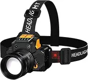 LED Headlamp, Rechargeable Flashlight, Motion Sensor Operations, Ultra Bright Wide Beam, Outdoor Tool for Camping, Running, Hunting, Fishing, Repair, 3.43x3.27x1.73 Inches