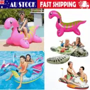 Giant Inflatable Flamingo Unicorn Pool Float Raft Swimming Lounge Beach Toy Bed