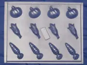 Assorted Vegetables Chocolate Candy Hard Plastic Mold #1003 Soap