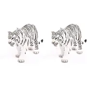 2x Schleich 7.1'' White Tiger Wildlife Animal Action Figure Kids/Child Toy 3-8y