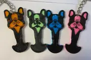 Frenchie / French Bulldog Shopping Trolley Key, Token Removable 4 Coles Aldi etc