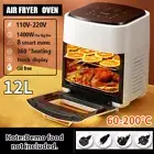 Large Capacity Air Fryer 1400W Electric Kitchen Convection Oven 12L Without Oil