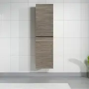 Vellena PVC Water Proof Wash White Bathroom Tallboy Cabinet Wall Hung Legs