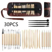 30pcs DIY Clay Pottery Tool Set Double Sided Ceramic Sculpting Carving Drill Pen
