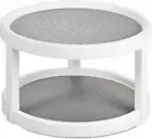 2 Tire 10" 1 Pack Lazy Susan Turntable Organizer, Non-Skid Rotating Spice Rack f