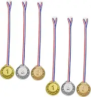 LAPYAPPE 6pcs Contest Reward Medals Crown Medals for Sports Day Party Decorations Encouragement Awards Design