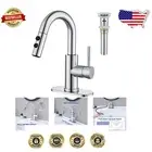 Versatile Pull Down Sprayer Bathroom Faucet with Easy Install and Chrome Finish
