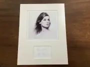 JEAN SHRIMPTON LEGENDARY MODEL 60s ICON 3.5” X 3” HAND SIGNED INDEX CARD MATTED