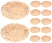 Sosoport 12pcs Decorative Bird Nest Simulated Moss Bird Nests for Garden and Home Decor for Parties Weddings Easter and Seasonal Celebrations Realistic Look for Crafting
