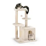 Petzly Cat Tree Tower Scratching Post Scratcher Condo Bed House 85cm Beige