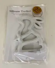 Silicone Bunny Teether / Baby Teething Toy, Chew, Light Grey