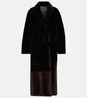 [Nour Hammour] Nour Hammour Samara shearling coat AU 14 brown