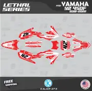 Graphics Kit for Yamaha YZ450F years 2018 2019 2020 2021 2022 Lethal - RED