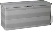 117x45x56 cm Outdoor Storage Box, Garden Storage Box Lockable (Lock Not Included) for Deposit Patio Furniture Cushions, Throw Pillows, Garden Tools, Grey