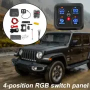 4 Gang ON/OFF RGB Switch Panel Circuit Control Box LED Light Bar Marine Boat Car (for: Kia)