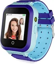 OKYUK Kids Smartwatch with GPS and SOS, Multifunctional Kids Smart Watch with Two-Way Talk, Tracker Kids Watch, Gift Suitable for Children Aged 3-12 Years (T3 Blue)