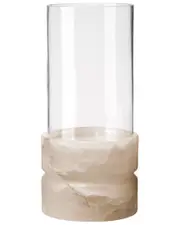 Jamie Young Charlotte Stacked Alabaster Hurricane, Tall
