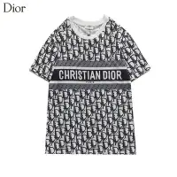 在飛比找Yahoo!奇摩拍賣優惠-現貨熱銷-Dior 迪奧 短袖T桖 新款 滿版印花短袖上衣 