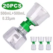 20Pack Sterile Vacuum Bottle-Top Filters 500mL Funnel + Receiver Hydrophilic PES