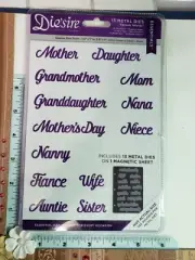 Choice of Crafter's Companion Die'Sire Wife Fiance Auntie Words Metal Dies