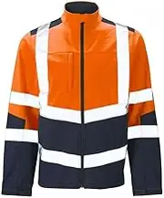 High-Visibility Waterproof Work Jacket – Reflective Safety Coat with Hi-Vis Stripes, Breathable & Windproof, for Construction, Warehouse, Road Work & Outdoor Use