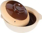 Vintage Casserole Pot with Handle Stockpot Cooking Pot Traditional Ceramic Pot Earthenware Pots Soup Rice Porridge Pot for Kitchens