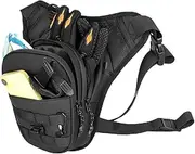 Motorcycle Leg Bag, Hip Bag, Drop Leg Bag, Waterproof Riding Belt Bag for Leg Straps, Riding Accessories, Storage with Multiple Pockets, Hip Thigh Bag for Motorcyclists