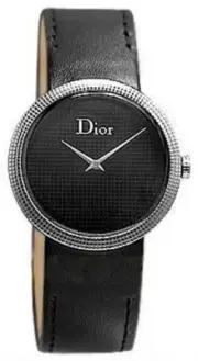 Christian Dior Women's La D De CD043110A001 Leather Strap Diamond Bezel Watch