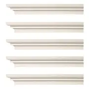 Renovator's Supply Cornice White Urethane Papillon Simple Design 5 Pieces Total