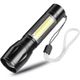 【迷你強光版】爆亮強光 L2 T6 LED 手電筒 可伸縮變焦 強力led手電筒A029 (4.3折)