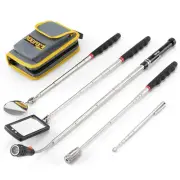 Telescoping Magnetic Pickup Tool Set-Extendable Magnet Flashlight with Inspectio