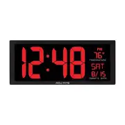 AcuRite Large Digital LED Oversized Wall Clock with Date and Temperature, Perfec