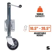 Trailer Jack Boat RV Swing Away Camper Wheel Bolt On 1000 lbs Side Swivel
