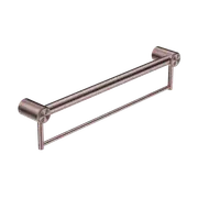 Nero Mecca Care 32mm Grab Rail With Towel Holder 600mm Brushed Bronze NRCR3224BBZ