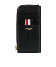 Thom Browne Pebbled Half-Zipped Around Wallet One size Black