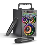 Karaoke Machine,Portable Bluetooth Karaoke Speaker with 2 Wireless Microphone...