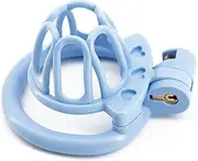 Sex Toys Male Chastity Device Flat Chastity Cage Lock Design Penis Cage BDSM Bondage Penis Cage Sex Toys for Couples with 4 Rings Penis Ring to Prevent Erection Bondage for Men