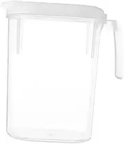 Coffee Orange Juice Pitcher Kettle Clear Pitcher Water Jug for Fridge Glass Water Jug with Lid Lemonade Pitcher Pp White Hot Water Pitcher Tea Pitcher Drinks Pitcher