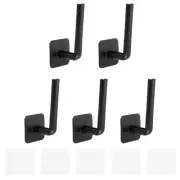5 Pcs Hat Racks for Baseball Caps, Plastic Adhesive Hat Hooks Hat Hangers, Black