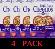 4x General Mills CHEERIOS MULTI GRAIN Heart Healthy Whole Grain Oats Cereal 9 oz
