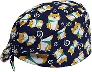 Funcl Scrub Cap Surgical Scrub Cap Medical Doctor Bouffant Turban Cap with Sweatband Scrub Hat for Women/Men