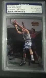 TRADING CARDS FOR DALLAS MAVERICKS DIRK NOWITSKI, PSA/DNA AND BECKETT BUNDLE