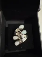 Navajo NATIVE AMERICAN RING OPAL W/sterling Silver Unique Beautiful Size 7