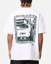 [KEY STREET] Key Street Halftone Heavy T-shirt White - Size M M White