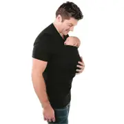 Men's Kangaroo Dad T-shirts Baby Carrier T-shirt Black M