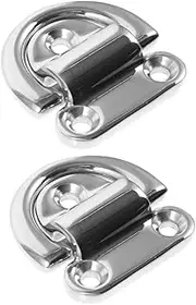 WATIIFUFU 2pcs Stainless Steel Buckle Trailer Coupler Pin Car Hinges Wire Hitch Boat Hooks Platform Lanyard Snap Hooks Anchor Trailer Tailgate Cleats Dock Loop Gate Stainless Steel Silver