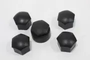 VW Corrado 16F Black Wheel Nut Bolt Cover Caps x5 New Genuine 321601173A01C
