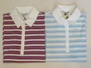 NEW LADIES’ ADIDAS GOLF CLIMALITE MERCHANDISING STRIPE POLO, MEDIUM, PICK COLOR
