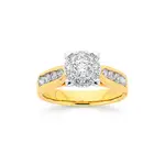 18ct Gold Diamond Cluster Ring
