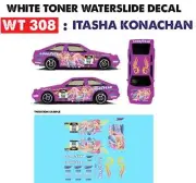WT308 White Toner Waterslide Decals ITASHA KONACHAN For Custom 1:64 Diecast